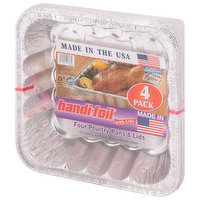 Handi-foil® Cook-n-Carry Roaster/Baker Pans & Lids - Silver, 4 pk