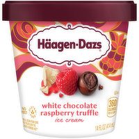 Haagen-Dazs Ice Cream, White Chocolate Raspberry Truffle - 14 Fluid ounce 