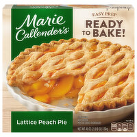 Marie Callender's Pie, Lattice Peach - 40 Ounce 