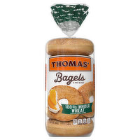 Thomas' Bagels, Pre-Sliced, 100% Whole Wheat