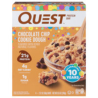 Quest Protein Bar, Chocolate Chip Cookie Dough - 4 Each 
