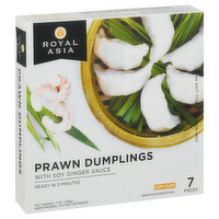 Royal Asia Prawn Dumplings, with Soy Ginger Sauce, Dim Sum - 7 Each 