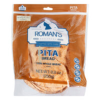 Roman's Bakehouse Pita Bread, 100% Whole Wheat