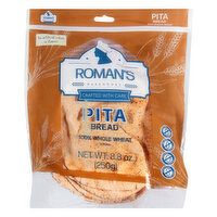 Roman's Bakehouse Pita Bread, 100% Whole Wheat - 5 Each