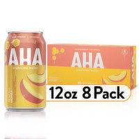 AHA Sparkling Water, Peach + Honey - 8 Each 