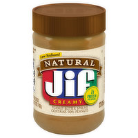 Jif Peanut Butter Spread, Low Sodium, Natural, Creamy