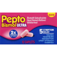 Oral-B Pepto Bismol, Ultra, Caplets - 12 Each 