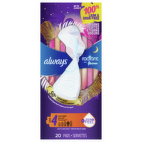 Always Pads, Flexi-Wings, Overnight, Light, Clean Scent, Size 4 - 20 Each