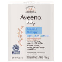 Aveeno Soothing Bath Treatment, Eczema Therapy - 5 Each 