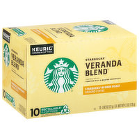 Starbucks Coffee, Ground, Blonde Roast, Veranda Blend, K-Cup Pods - 10 Each 