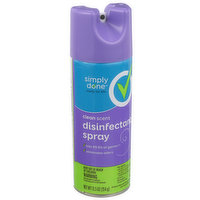 Simply Done Disinfectant Spray, Clean - 12.5 Ounce 