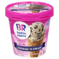 Baskin Robbins Ice Cream, Cookies 'N Cream - 14 Ounce 