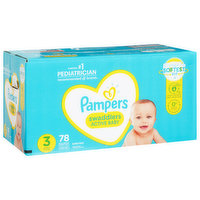 Pampers Diapers, 3 (16-28 lb), Super Pack - 78 Each