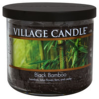 Village Candle Candle, Black Bamboo, Glass Cylinder - 1 Each