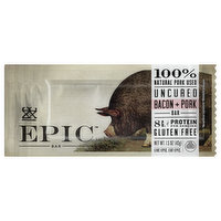 Epic Bar, Uncured Bacon + Pork - 1.5 Ounce 