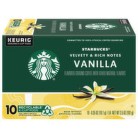 Starbucks Coffee, Ground, Vanilla, K-Cup Pods - 10 Each 