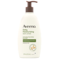 Aveeno Body Lotion, Daily Moisturizing, Fragrance Free - 18 Fluid ounce