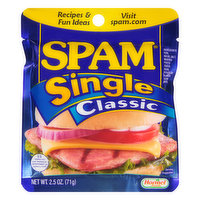 Spam Single Classic Sliced Meat