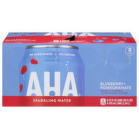 AHA Sparkling Water, Blueberry + Pomegranate, 8 Pack - 8 Each