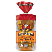 Canyon Bakehouse Canyon Bakehouse Honey Whole Grain English Muffins, Gluten Free English Muffins, Fresh, 4 Count - 4 Each 