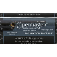 Copenhagen Smokeless Tobacco, Extra Long Cut, Natural - 5 Each 
