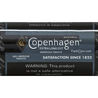 Copenhagen Smokeless Tobacco, Extra Long Cut, Natural