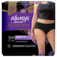 Always Discreet Underwear, Low Rise, Maximum, S/M