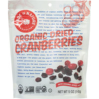 Made In Nature Dried Cranberries, Organic - 5 Ounce 