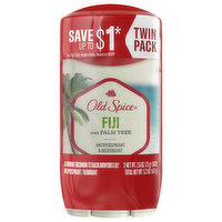 Old Spice Anti-Perspirant / Deodorant, Fiji with Palm Tree, Twin Pack