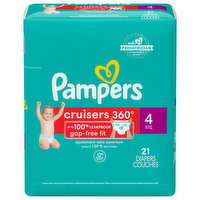 Pampers Diapers, Cruisers 360 Fit, 4 (22-37 lb), Jumbo Pack