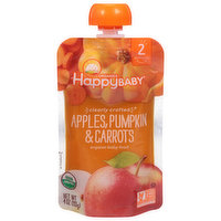 Happy Baby Baby Food, Organic, Apples, Pumpkin & Carrots, 2 (6+ Months) - 4 Ounce 