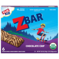 Zbar Energy Snack Bars, Chocolate Chip - 6 Each 