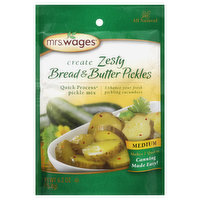 Mrs. Wages Pickle Mix, Quick Process, Zesty Bread & Butter, Medium - 6.2 Ounce 