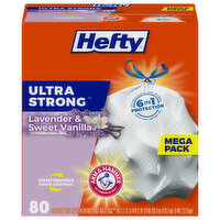 Hefty Ultra Strong Tall Kitchen Bags, Drawstring, Scent Free, 30 Gallon, Super Mega Pack - 110 bags