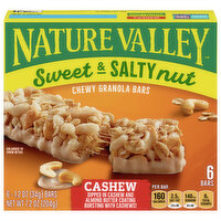 Nature Valley Granola Bars, Chewy, Cashew, Sweet & Salty Nut - 6 Each 