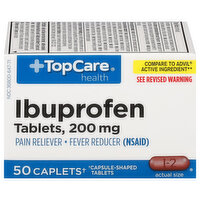 TopCare Ibuprofen, 200 mg, Caplets - 50 Each 