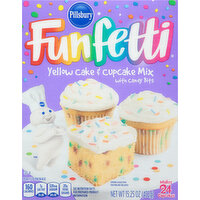 Funfetti Yellow Cake & Cupcake Mix, with Candy Bits - 15.25 Ounce 