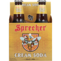 Sprecher Craft Soda, Cream Soda - 4 Each 