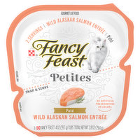 Fancy Feast Cat Food, Gourmet, Wild Alaskan Salmon Entree, Pate - 2 Each 