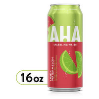 AHA Sparkling Water, Lime + Watermelon - 16 Fluid ounce 