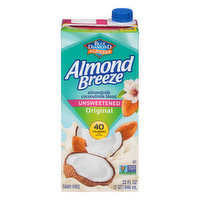 Almond Breeze Almond Beverage, Original, Unsweetened - 32 Fluid ounce 