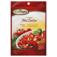 Mrs. Wages Tomato Mix, Salsa, Hot - 4 Ounce 