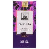 Endangered Species Dark Chocolate, Cacao Nibs, 72% Cocoa - 3 Ounce 