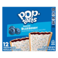 Pop-Tarts Toaster Pastries, Blueberry, Frosted, 12 Pack