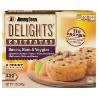 Jimmy Dean Frittatas, Bacon, Ham & Veggies - 6 Each 