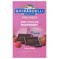 Ghirardelli Dark Chocolate Squares, Raspberry - 5.32 Ounce 