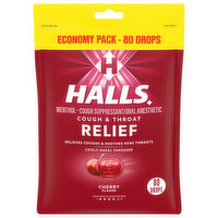 HALLS HALLS Relief Cherry Cough Drops, Economy Pack, 80 Drops - 8.75 Ounce
