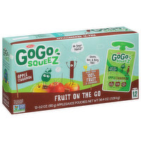 GoGo Squeez Applesauce, Apple Cinnamon, 12-Pack - 12 Each 