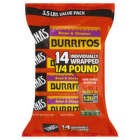 Tina's Burritos, Bean & Cheese, Value Pack - 14 Each 