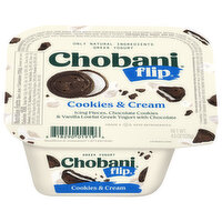 Chobani Yogurt, Greek, Cookies & Cream - 4.5 Ounce 